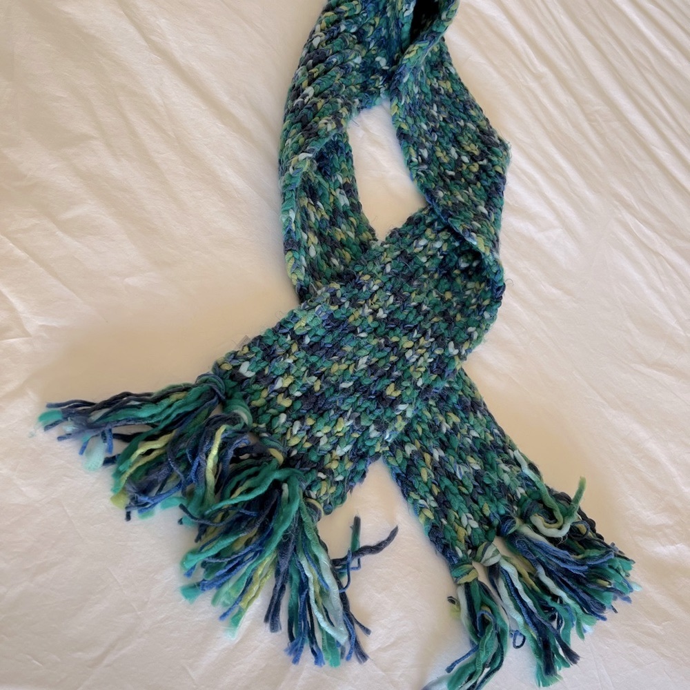 Chunky Knit Multi-Colored Scarf - Picture 2 of 7